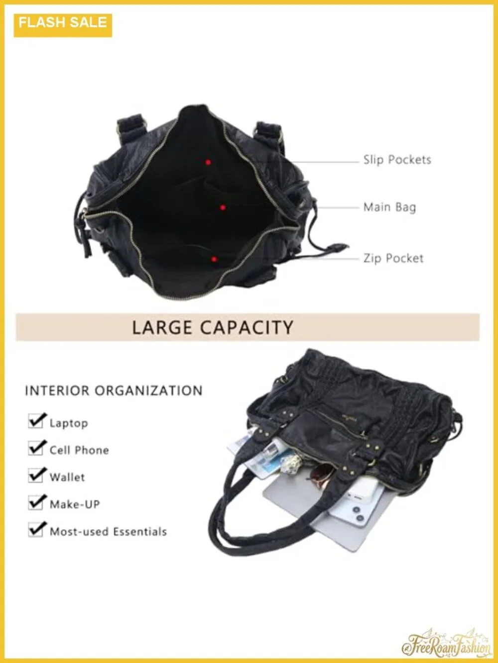 Vegan Leather Hobo Satchel Large Tote Handbag Women Shoulder Bag